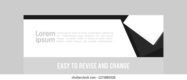 Horizontal banner template for a web site or other media. Vector Illustration. Eps 10.