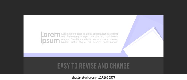 Horizontal banner template for a web site or other media. Vector Illustration. Eps 10.