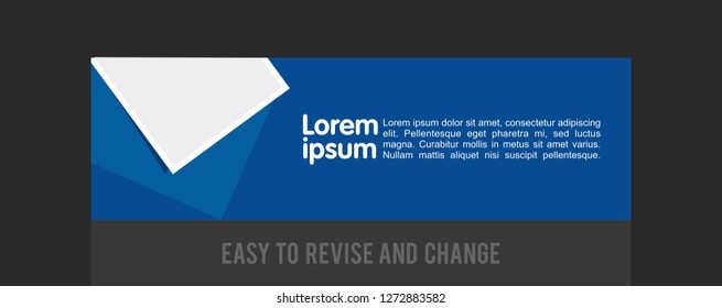Horizontal banner template for a web site or other media. Vector Illustration. Eps 10.
