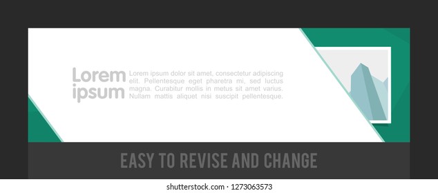 Horizontal banner template for a web site or other media. Vector Illustration. Eps 10.