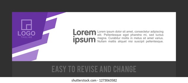 Horizontal banner template for a web site or other media. Vector Illustration. Eps 10.