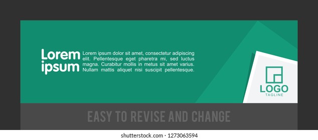 Horizontal banner template for a web site or other media. Vector Illustration. Eps 10.