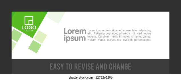 Horizontal banner template for a website or other media. Vector Illustration. Eps 10.