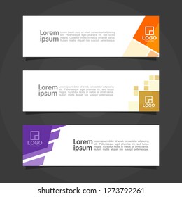 Horizontal banner template for a website and other media. Vector Illustration. Eps 10.