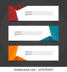 Horizontal banner template for a website and other media. Vector Illustration. Eps 10.