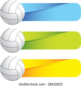 horizontal banner volleyballs