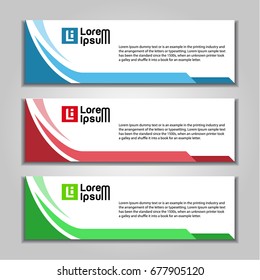 horizontal banner web design template.