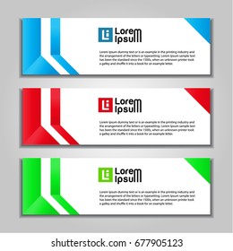 horizontal banner web design template.