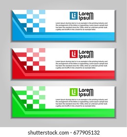 horizontal banner web design template.