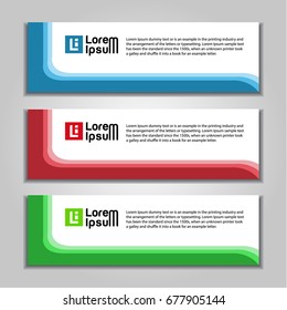 horizontal banner web design template.