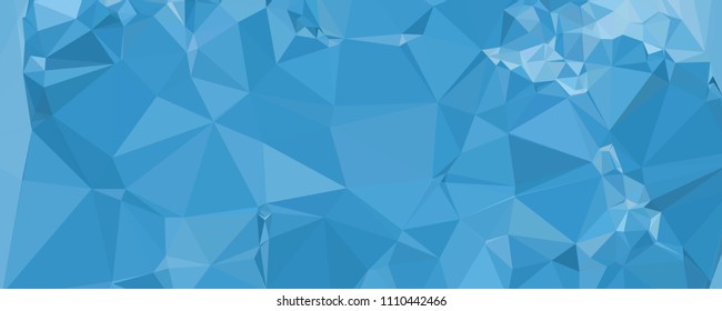 Horizontal banner for  web pages, presentations layouts, covers, title backgrounds, letterheads. Abstract multicolor mosaic backdrop. Geometric low polygonal background. Vector clip art.