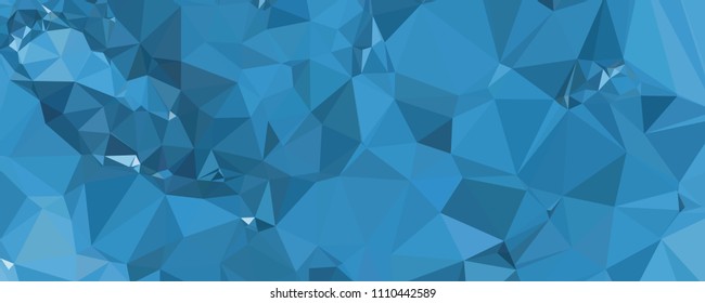 Horizontal banner for  web pages, presentations layouts, covers, title backgrounds, letterheads. Abstract multicolor mosaic backdrop. Geometric low polygonal background. Vector clip art.