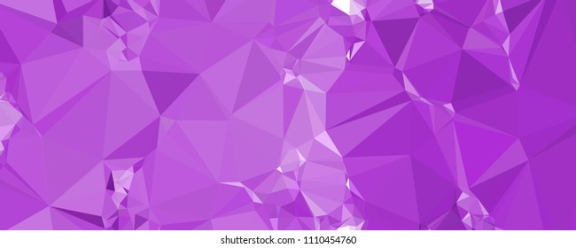 Horizontal banner for  web pages, presentations layouts, covers, title backgrounds, letterheads. Abstract multicolor mosaic backdrop. Geometric low polygonal background. Vector clip art.
