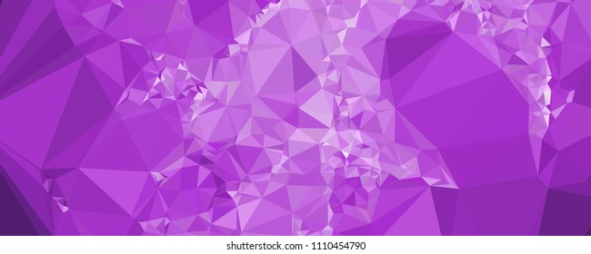 Horizontal banner for  web pages, presentations layouts, covers, title backgrounds, letterheads. Abstract multicolor mosaic backdrop. Geometric low polygonal background. Vector clip art.