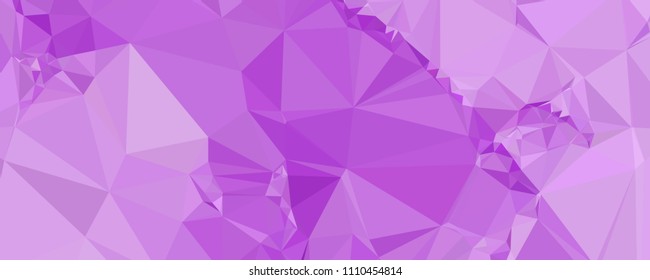 Horizontal banner for  web pages, presentations layouts, covers, title backgrounds, letterheads. Abstract multicolor mosaic backdrop. Geometric low polygonal background. Vector clip art.