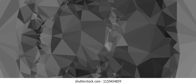 Horizontal banner for  web pages, presentations layouts, covers, title backgrounds, letterheads. Abstract multicolor mosaic backdrop. Geometric low polygonal background. Vector clip art.