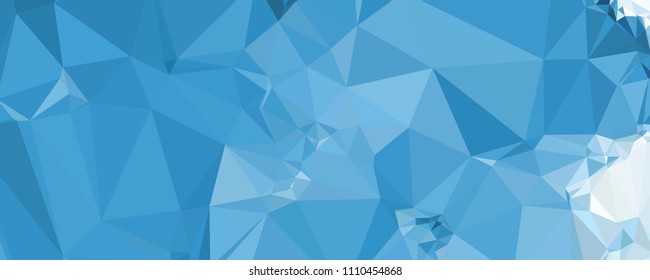 Horizontal banner for  web pages, presentations layouts, covers, title backgrounds, letterheads. Abstract multicolor mosaic backdrop. Geometric low polygonal background. Vector clip art.