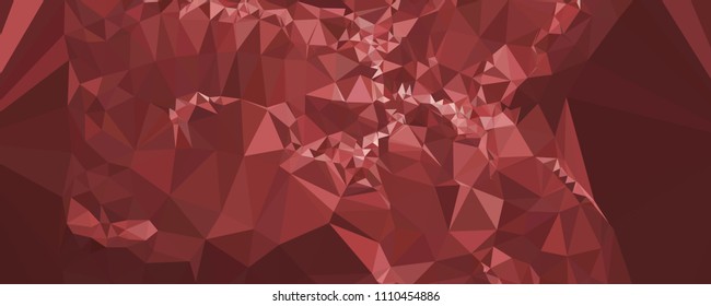 Horizontal banner for  web pages, presentations layouts, covers, title backgrounds, letterheads. Abstract multicolor mosaic backdrop. Geometric low polygonal background. Vector clip art.