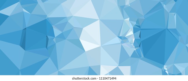 Horizontal banner for  web pages, presentations layouts, covers, title backgrounds, letterheads. Abstract multicolor mosaic backdrop. Geometric low polygonal background. Vector clip art.