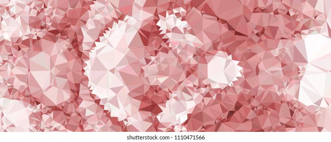 Horizontal banner for  web pages, presentations layouts, covers, title backgrounds, letterheads. Abstract multicolor mosaic backdrop. Geometric low polygonal background. Vector clip art.
