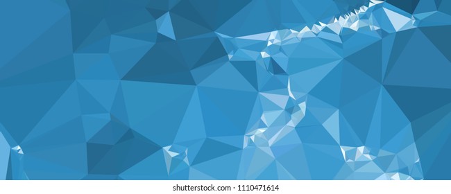 Horizontal banner for  web pages, presentations layouts, covers, title backgrounds, letterheads. Abstract multicolor mosaic backdrop. Geometric low polygonal background. Vector clip art.