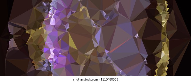 Horizontal banner for  web pages, presentations layouts, covers, title backgrounds, letterheads. Abstract multicolor mosaic backdrop. Geometric low polygonal background. Vector clip art.