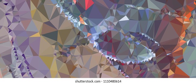 Horizontal banner for  web pages, presentations layouts, covers, title backgrounds, letterheads. Abstract multicolor mosaic backdrop. Geometric low polygonal background. Vector clip art.