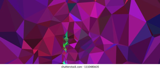 Horizontal banner for  web pages, presentations layouts, covers, title backgrounds, letterheads. Abstract multicolor mosaic backdrop. Geometric low polygonal background. Vector clip art.