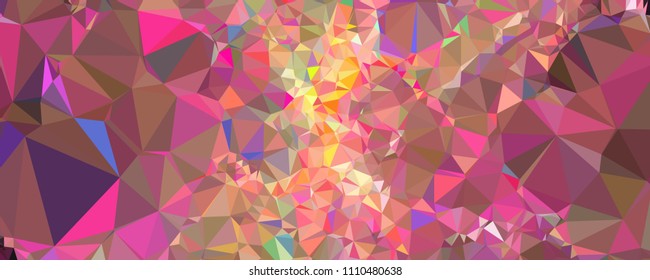 Horizontal banner for  web pages, presentations layouts, covers, title backgrounds, letterheads. Abstract multicolor mosaic backdrop. Geometric low polygonal background. Vector clip art.