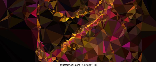 Horizontal banner for  web pages, presentations layouts, covers, title backgrounds, letterheads. Abstract multicolor mosaic backdrop. Geometric low polygonal background. Vector clip art.