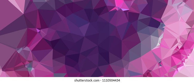 Horizontal banner for  web pages, presentations layouts, covers, title backgrounds, letterheads. Abstract multicolor mosaic backdrop. Geometric low polygonal background. Vector clip art.