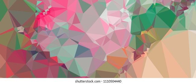 Horizontal banner for  web pages, presentations layouts, covers, title backgrounds, letterheads. Abstract multicolor mosaic backdrop. Geometric low polygonal background. Vector clip art.