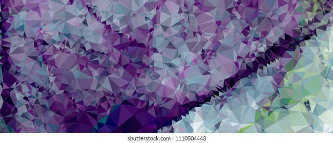 Horizontal banner for  web pages, presentations layouts, covers, title backgrounds, letterheads. Abstract multicolor mosaic backdrop. Geometric low polygonal background. Vector clip art.