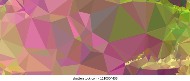 Horizontal banner for  web pages, presentations layouts, covers, title backgrounds, letterheads. Abstract multicolor mosaic backdrop. Geometric low polygonal background. Vector clip art.