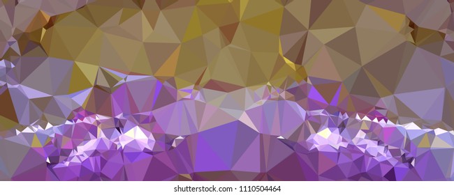 Horizontal banner for  web pages, presentations layouts, covers, title backgrounds, letterheads. Abstract multicolor mosaic backdrop. Geometric low polygonal background. Vector clip art.