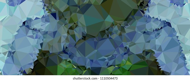 Horizontal banner for  web pages, presentations layouts, covers, title backgrounds, letterheads. Abstract multicolor mosaic backdrop. Geometric low polygonal background. Vector clip art.