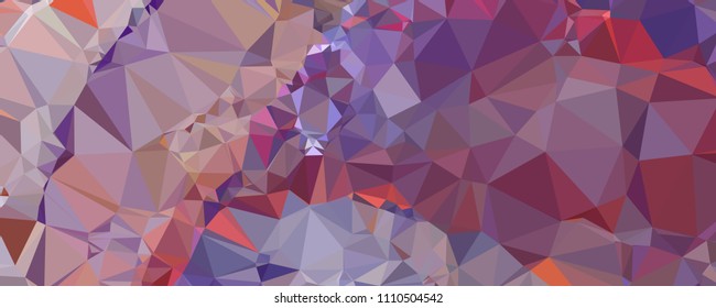 Horizontal banner for  web pages, presentations layouts, covers, title backgrounds, letterheads. Abstract multicolor mosaic backdrop. Geometric low polygonal background. Vector clip art.