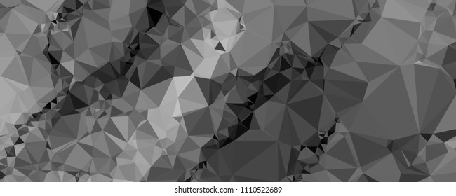 Horizontal banner for  web pages, presentations layouts, covers, title backgrounds, letterheads. Abstract multicolor mosaic backdrop. Geometric low polygonal background. Vector clip art.