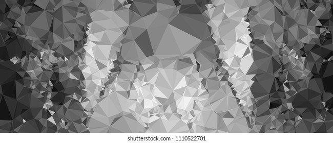 Horizontal banner for  web pages, presentations layouts, covers, title backgrounds, letterheads. Abstract multicolor mosaic backdrop. Geometric low polygonal background. Vector clip art.