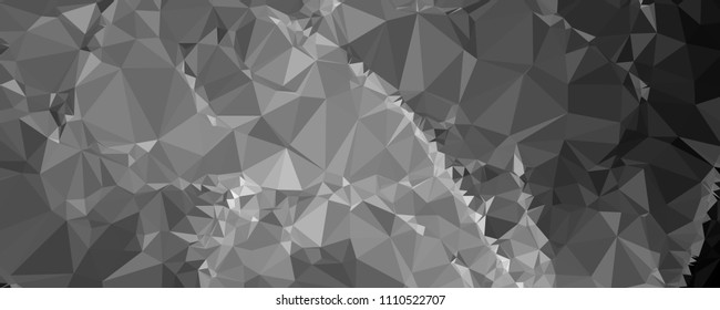 Horizontal banner for  web pages, presentations layouts, covers, title backgrounds, letterheads. Abstract multicolor mosaic backdrop. Geometric low polygonal background. Vector clip art.