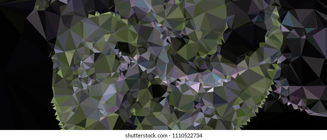 Horizontal banner for  web pages, presentations layouts, covers, title backgrounds, letterheads. Abstract multicolor mosaic backdrop. Geometric low polygonal background. Vector clip art.