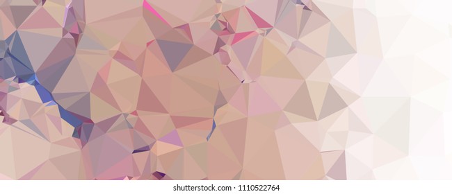 Horizontal banner for  web pages, presentations layouts, covers, title backgrounds, letterheads. Abstract multicolor mosaic backdrop. Geometric low polygonal background. Vector clip art.