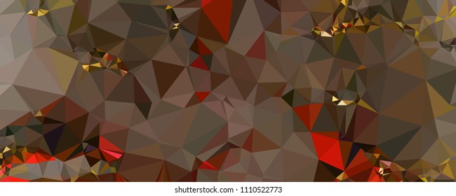 Horizontal banner for  web pages, presentations layouts, covers, title backgrounds, letterheads. Abstract multicolor mosaic backdrop. Geometric low polygonal background. Vector clip art.