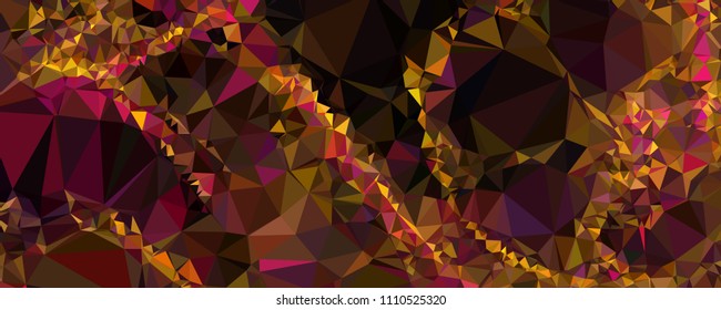 Horizontal banner for  web pages, presentations layouts, covers, title backgrounds, letterheads. Abstract multicolor mosaic backdrop. Geometric low polygonal background. Vector clip art.