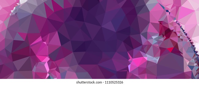 Horizontal banner for  web pages, presentations layouts, covers, title backgrounds, letterheads. Abstract multicolor mosaic backdrop. Geometric low polygonal background. Vector clip art.