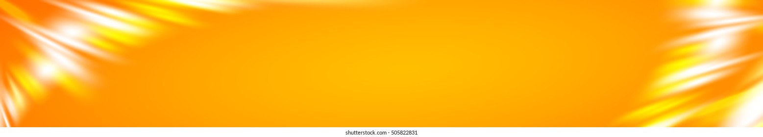 Horizontal banner for website header. Orange abstract background. Vector Illustration.