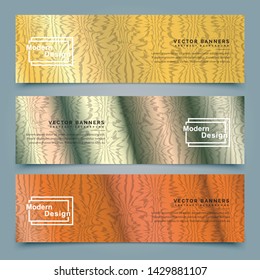 horizontal banner with wood texture for template