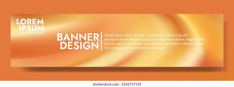 A horizontal banner with a yellow to orange gradient background and white text 