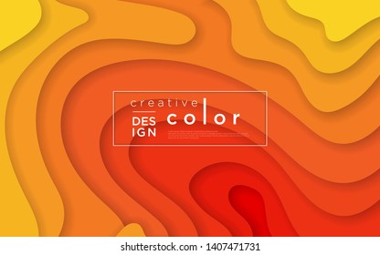 Horizontal banners with 3D abstract background and paper cut shapes. Vector design layout for business presentations, flyers and posters.