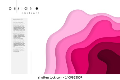 Horizontal banners with 3D abstract background and paper cut shapes. Vector design layout for business presentations, flyers and posters.